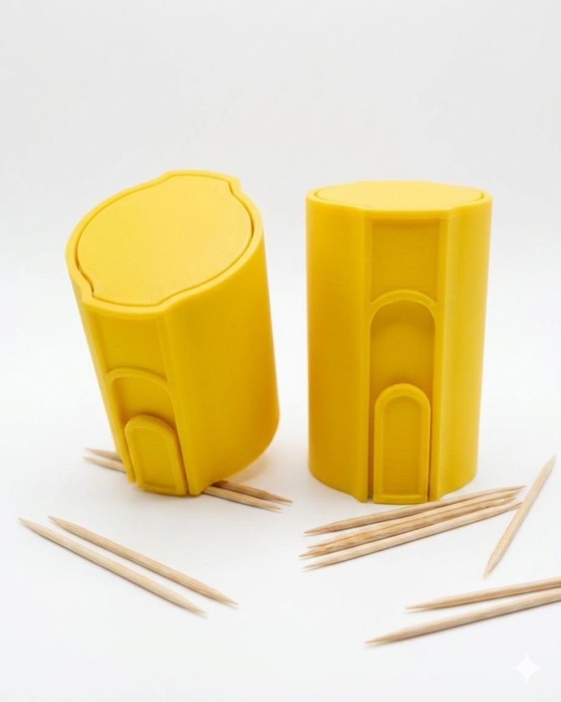 Porta Palillos de Dientes 3D – Estuche Compacto, Higiénico y Reutilizable