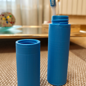 Funda para Cepillo de Dientes de Viaje – Bote Higiénico Impreso en 3D con Tapa de Rosca