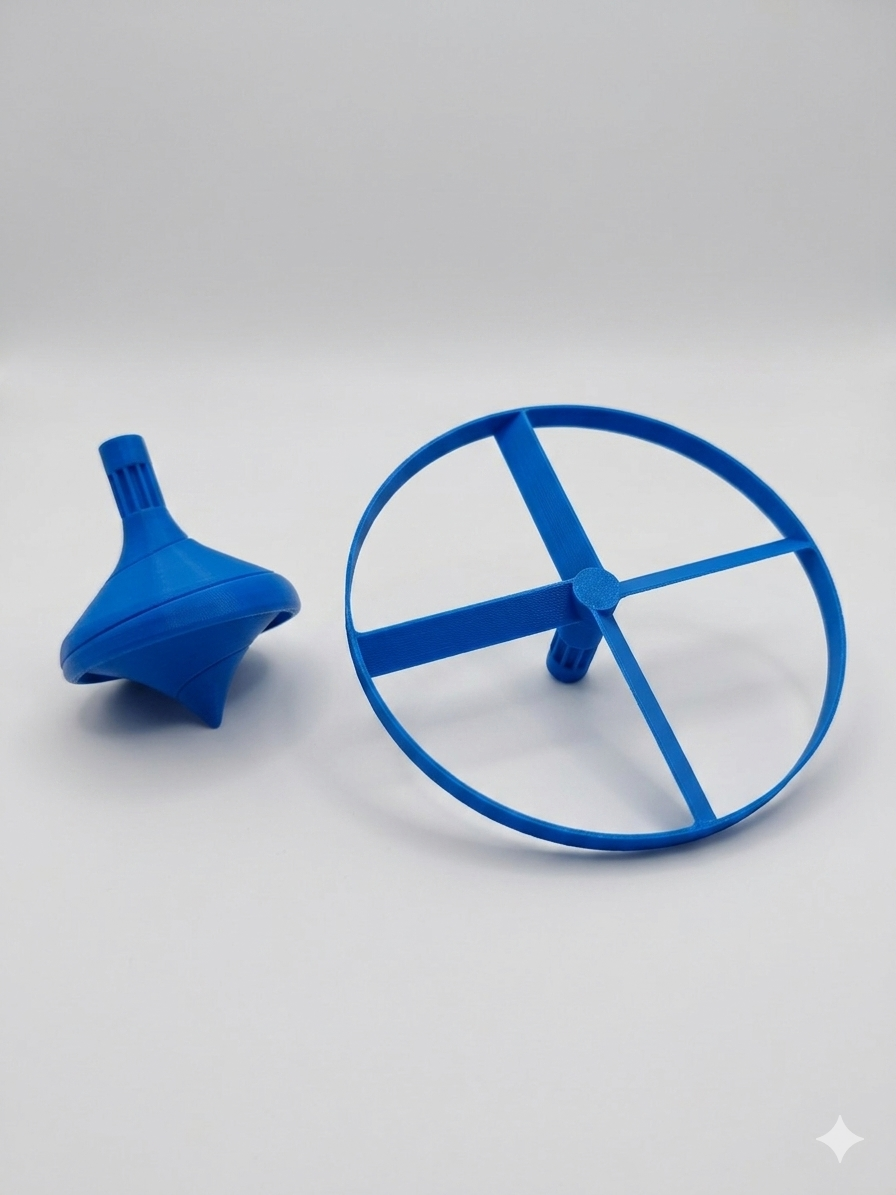 Lanzador de Hélice Voladora y Peonza 3D – Juguete Giratorio Divertido para Niños y Adultos - Imagen 2