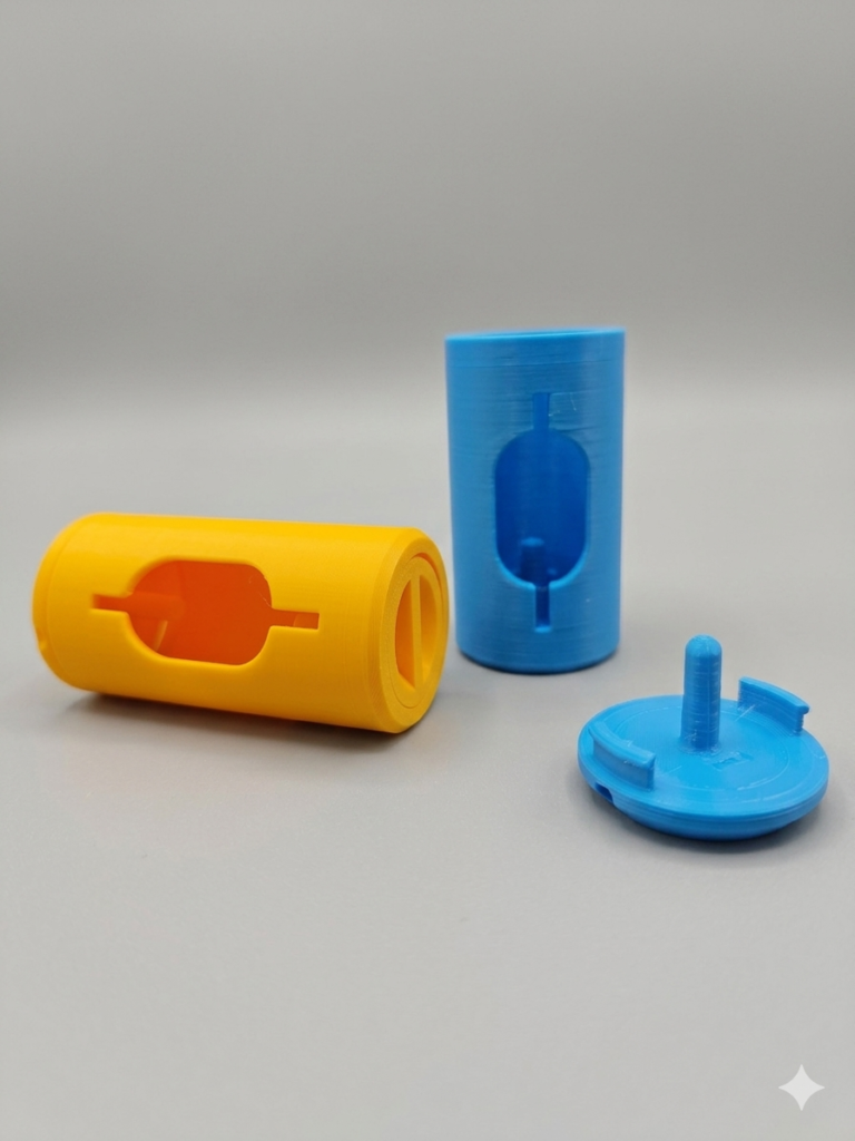 Dispensador de Bolsas para Perros con Manivela | Organizador Compacto para Paseos | Impresión 3D