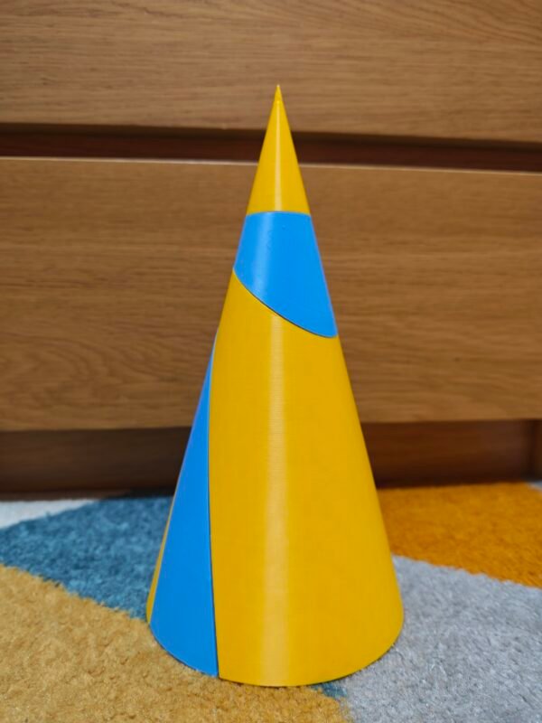 Cono de Apolonio Impreso en 3D – Modelo Matemático Educativo de Secciones Cónicas