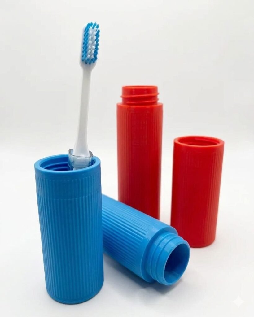 Funda para Cepillo de Dientes de Viaje – Estuche Higiénico Portátil con Tapa de Rosca | Impresión 3D