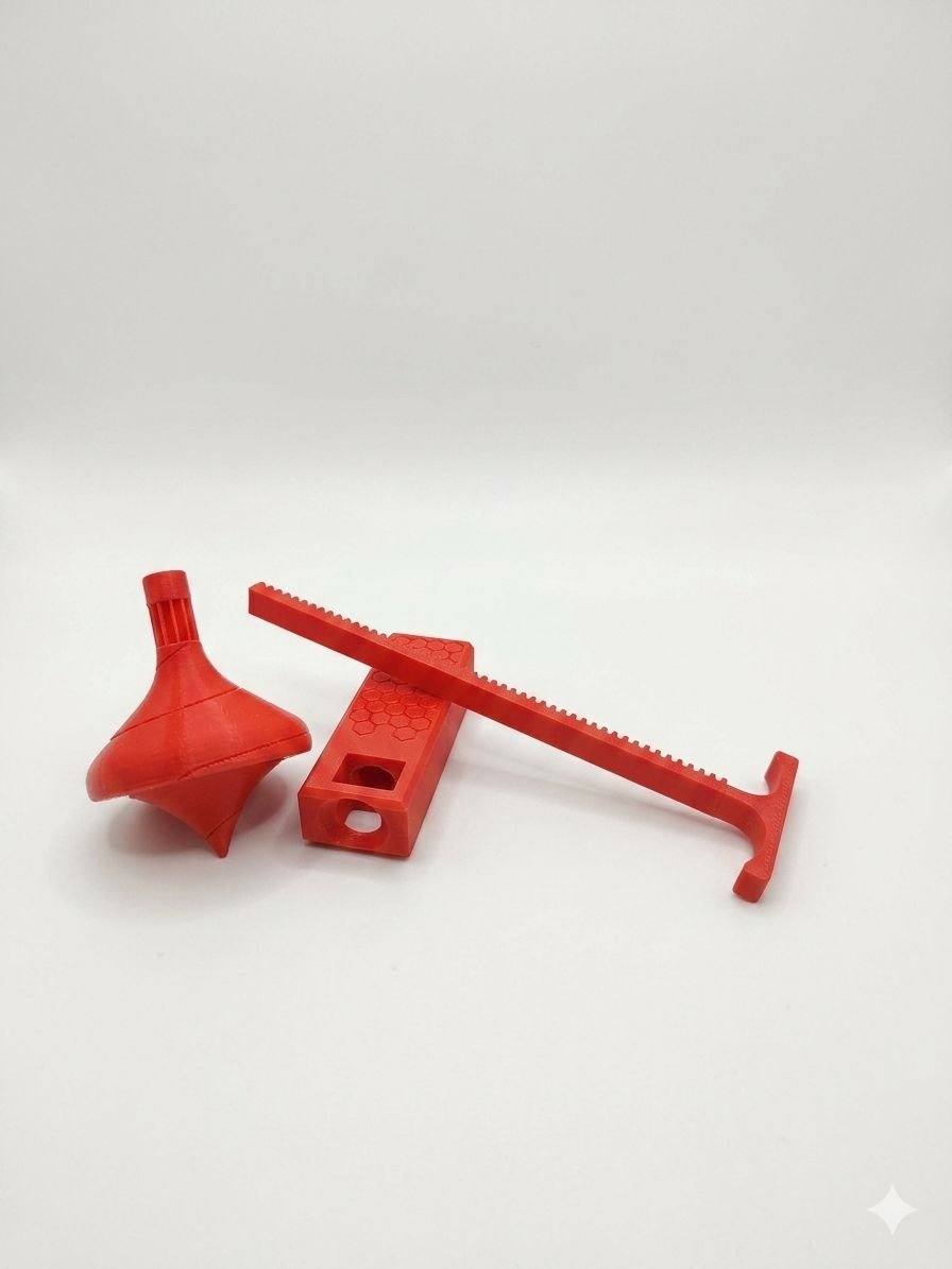 Lanzador de Hélice Voladora y Peonza 3D – Juguete Giratorio Divertido para Niños y Adultos - Imagen 3