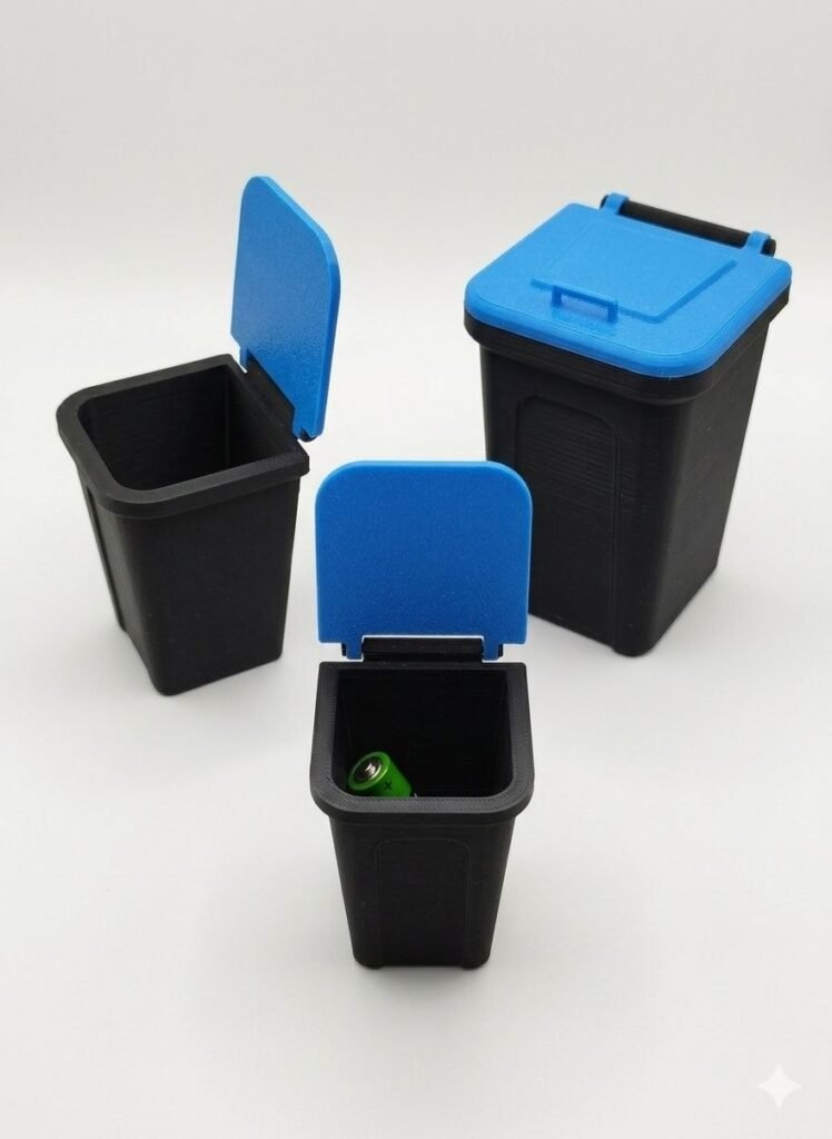 Papelera de Mesa Compacta con Tapa | Organizador de Escritorio para Oficina, Estudio y Setup Gaming