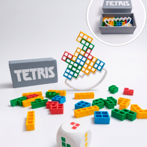 Juego de Mesa Tipo Tetris 3D – Edición Bolsillo y Familiar XL | Puzzle de Equilibrio para Niños y Adultos
