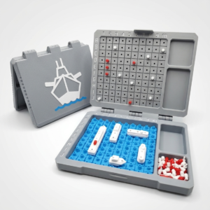 Juego Hundir la Flota 3D – Batalla Naval Clásica Portátil | Juego de Mesa para Viaje y Casa | Regalo Original
