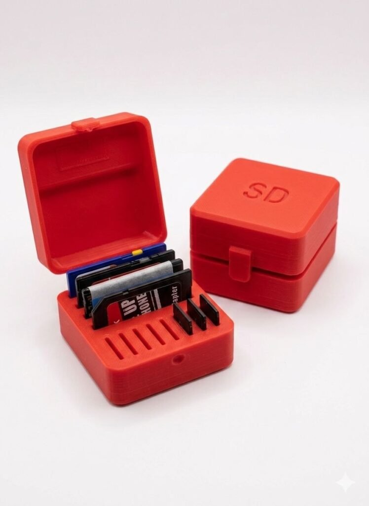 Estuche para Tarjetas SD y MicroSD – Organizador Compacto 3D para Cámara, Drone, Nintendo Switch y Viajes