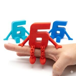 Muñeco Flexi Personalizado con Letra o Número – Figura Articulada 3D para Escritorio, Regalo Original y Decoración Creativa